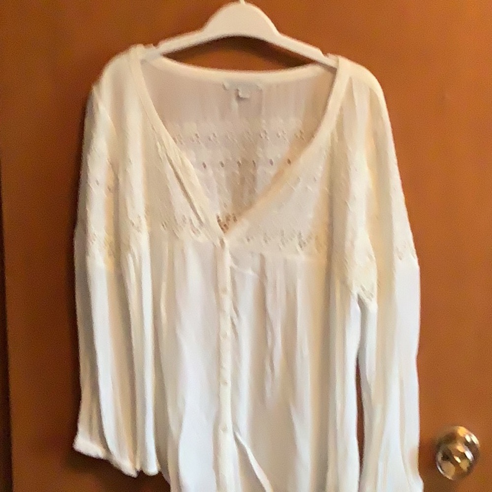 Women's White Lace Blouse